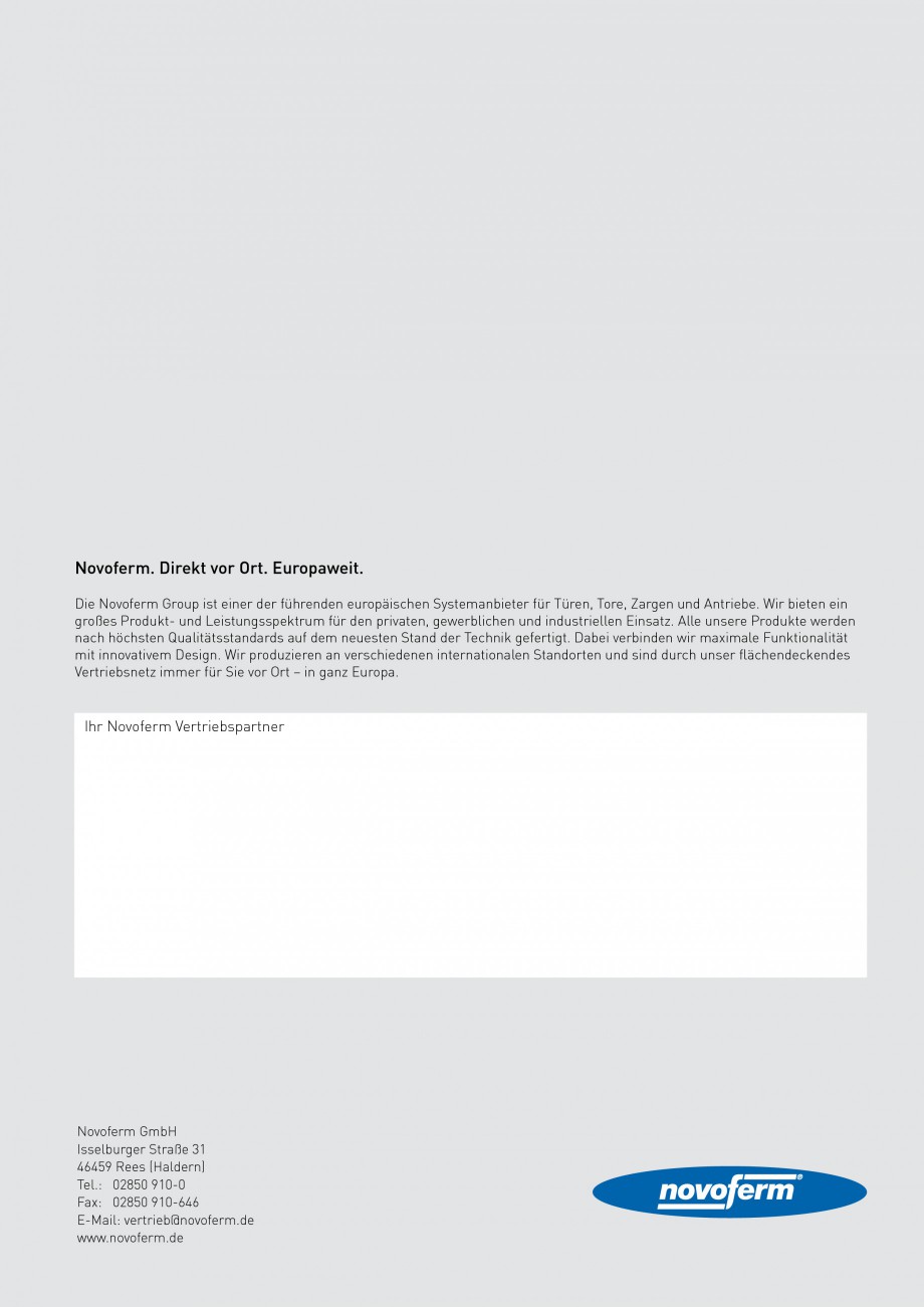 Pagina 12-Usi rezistente la foc NOVOFERM E-S9 , E-S8 , E-S10, E-S5, E-S4 , E-S6 , E-S7  Fisa tehnica Germana 