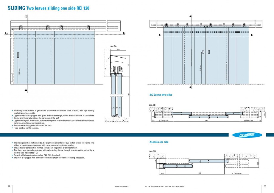 Pagina 27-Usi rezistente la foc NOVOFERM Elite , Scudo, Novoglass, Magnum , Stahlglass Fisa tehnica Engleza 