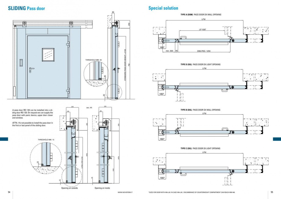 Pagina 28-Usi rezistente la foc NOVOFERM Elite , Scudo, Novoglass, Magnum , Stahlglass Fisa tehnica Engleza 