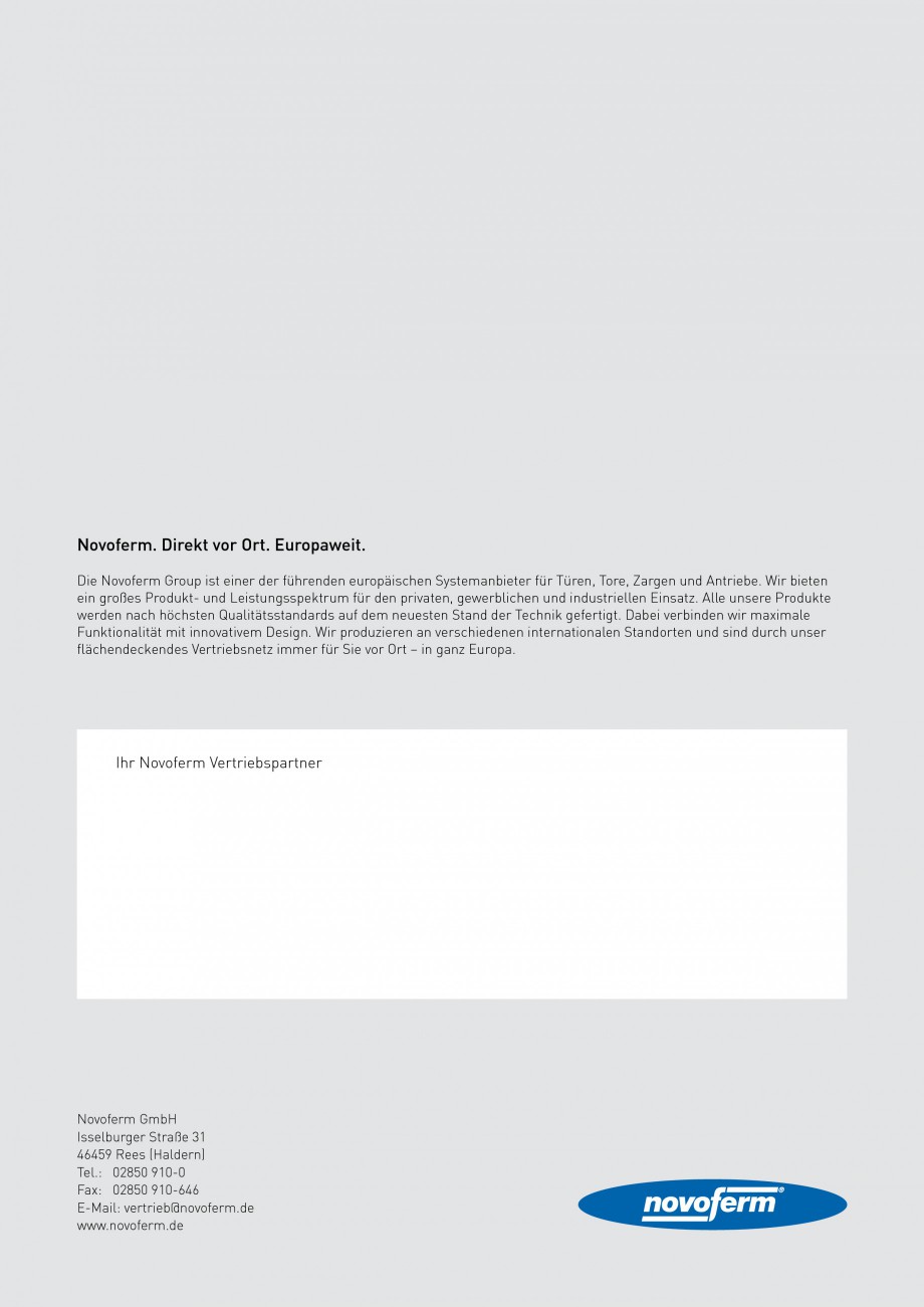 Pagina 8-Usi rezistente la foc NOVOFERM NovoFire Fisa tehnica Germana 