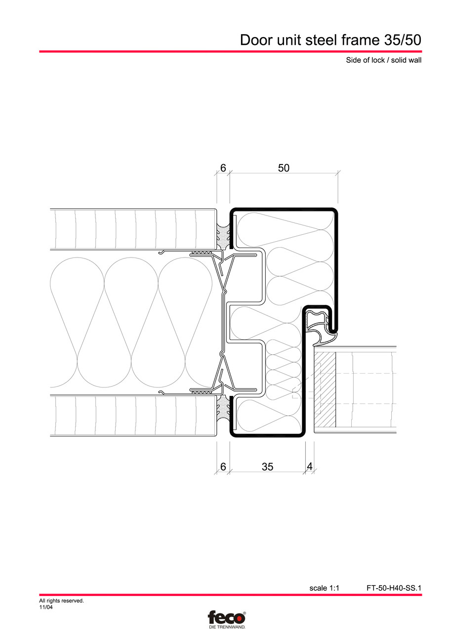 Pagina 2-CAD-PDF Profile usi din otel FECO Detaliu de montaj FecoCent, FecoPur 
