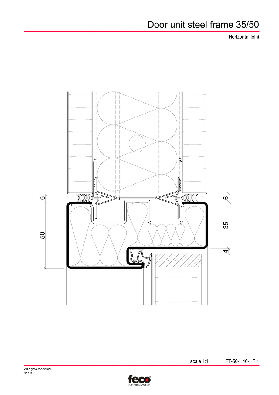 Pagina 5-CAD-PDF Profile usi din otel FECO Detaliu de montaj FecoCent, FecoPur 