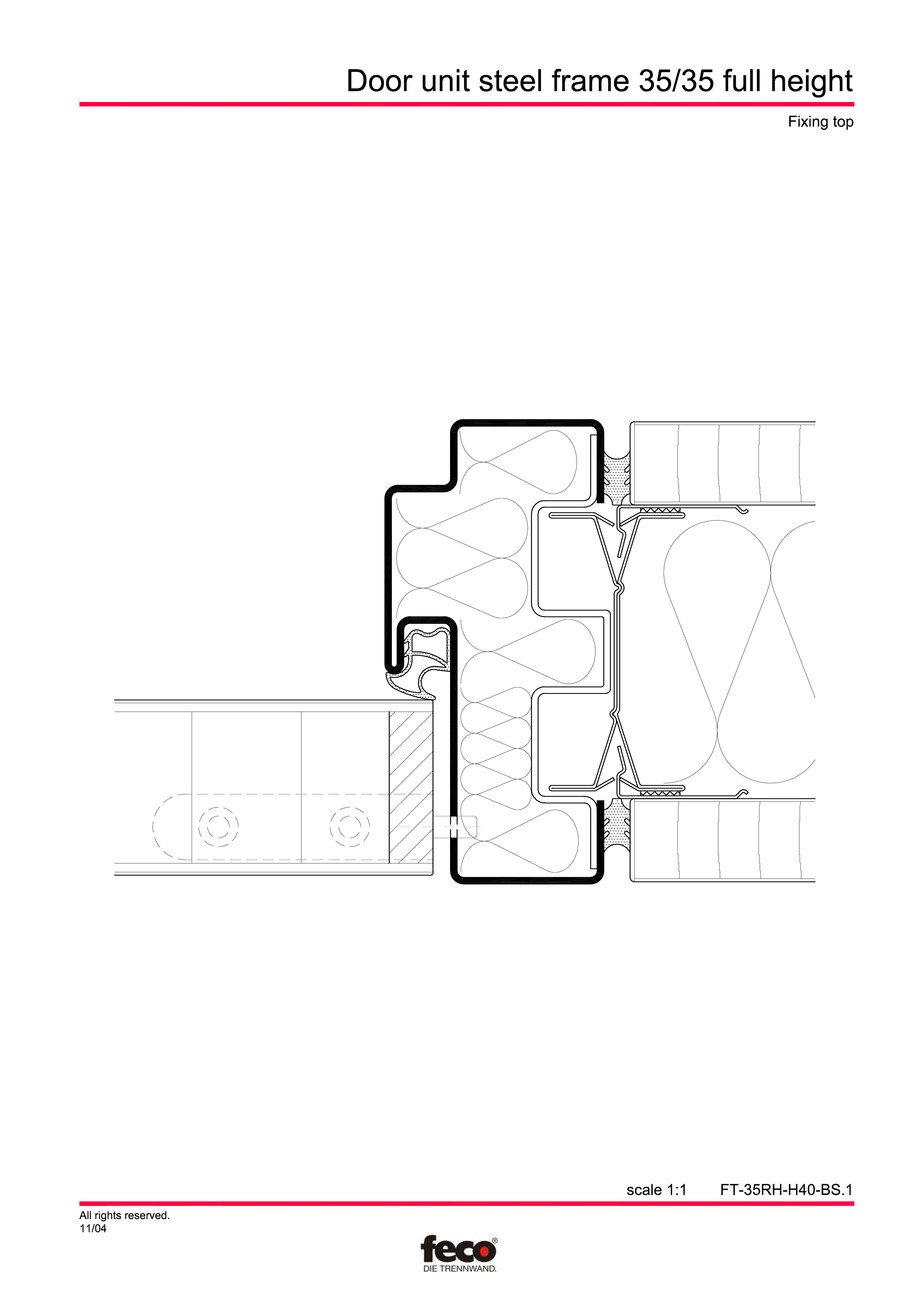 Pagina 2-CAD-PDF Profile usi din otel (pana la planseu) FECO Detaliu de montaj 