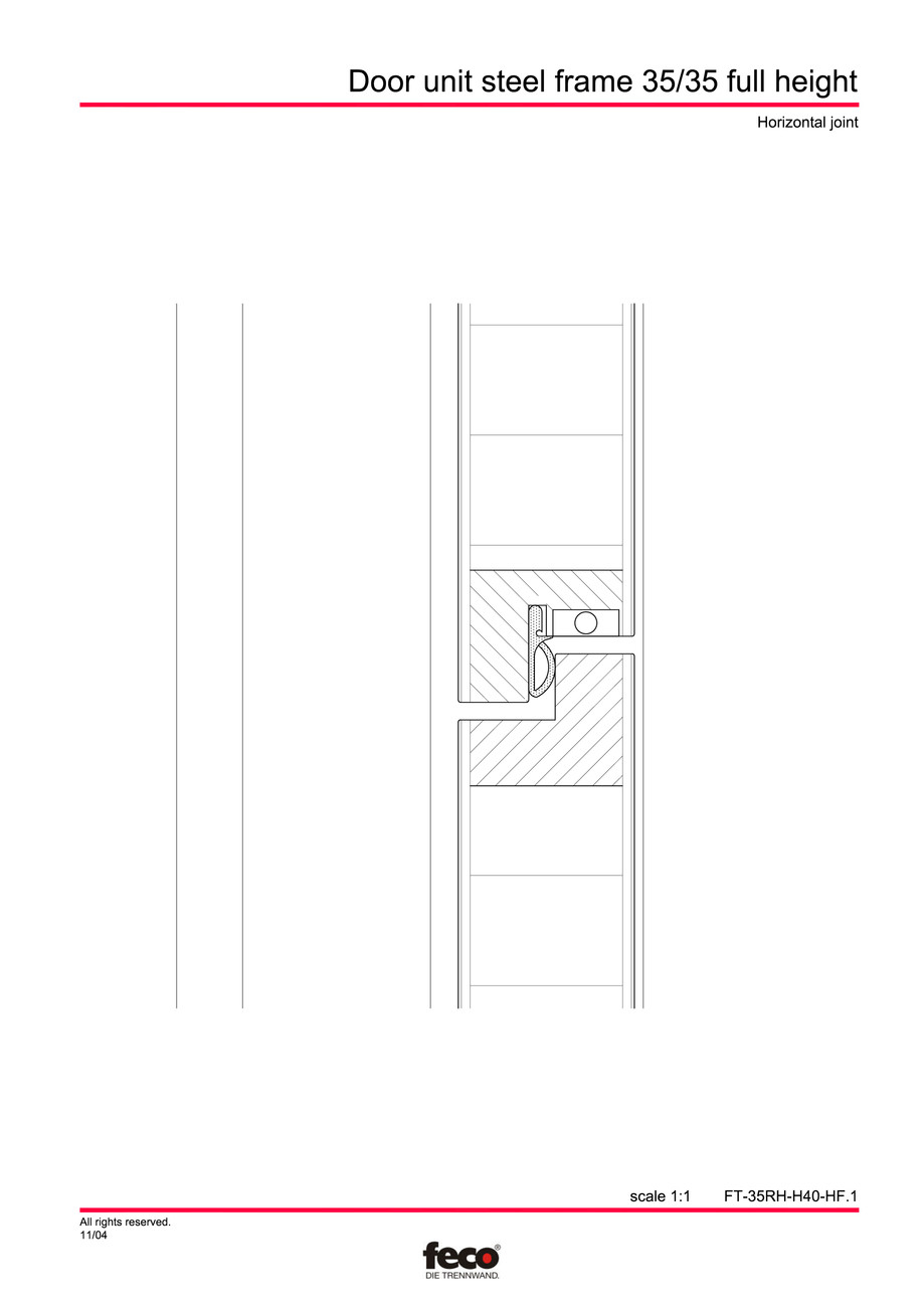 Pagina 3-CAD-PDF Profile usi din otel (pana la planseu) FECO Detaliu de montaj 
