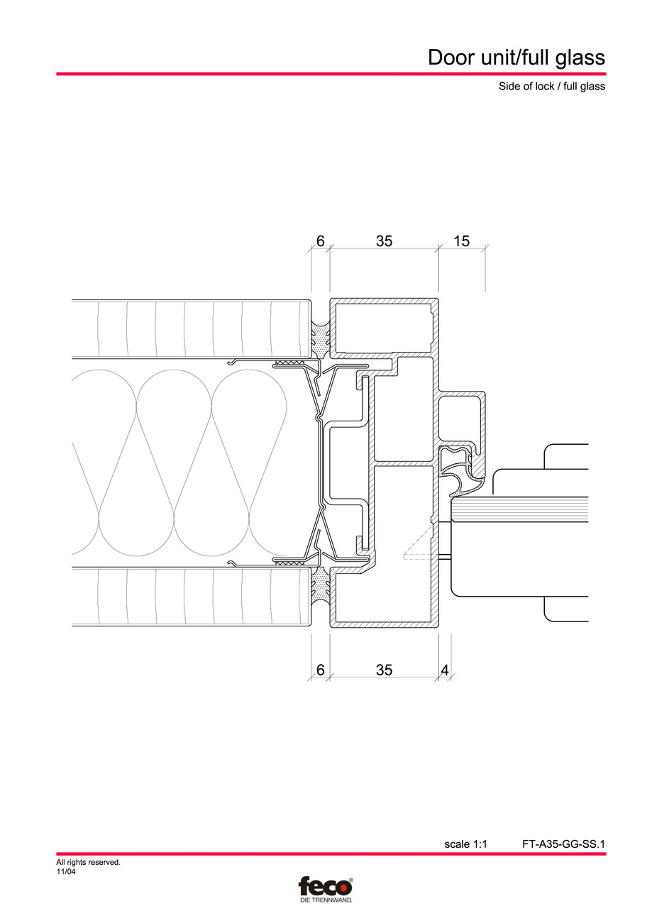 Pagina 2-CAD-PDF Usa de sticla FECO Detaliu de montaj 