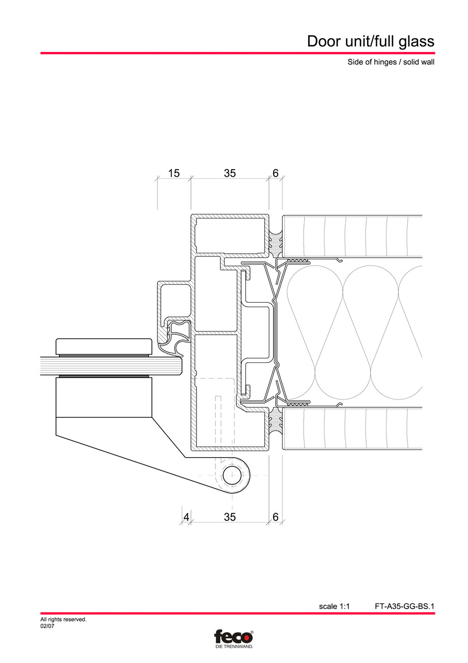 Pagina 3-CAD-PDF Usa de sticla FECO Detaliu de montaj 