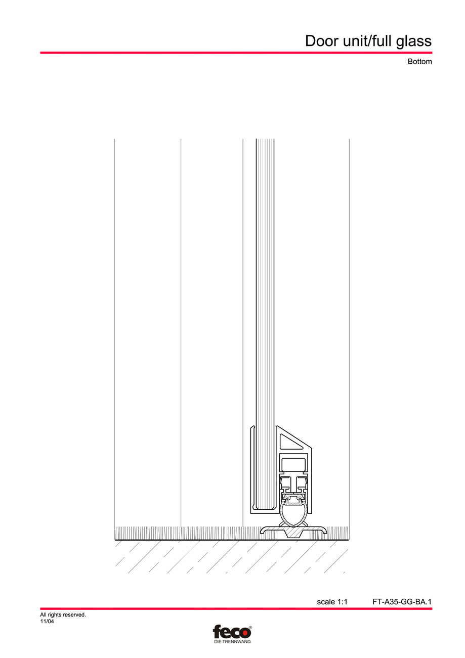 Pagina 4-CAD-PDF Usa de sticla FECO Detaliu de montaj 
