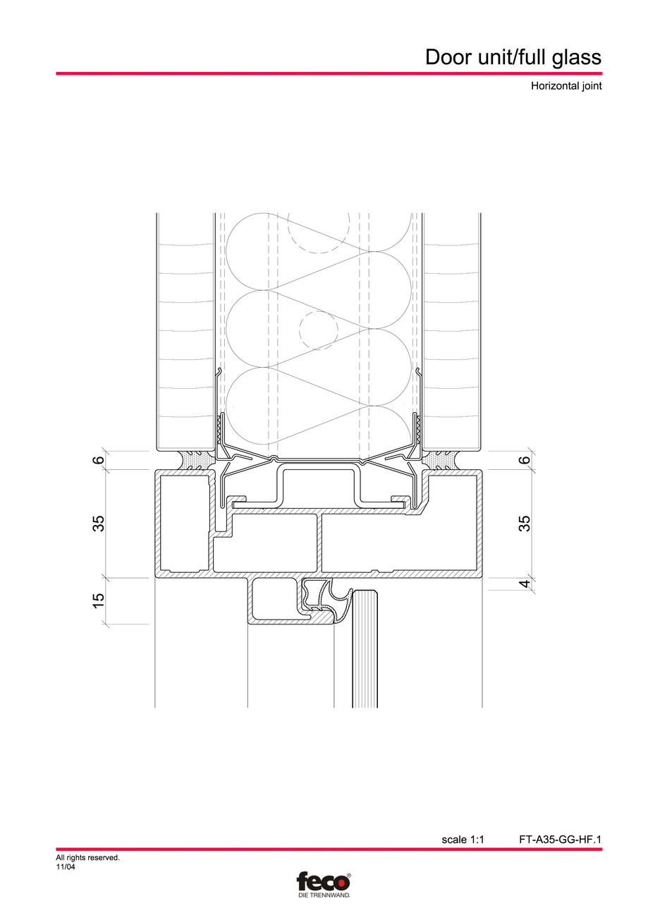 Pagina 5-CAD-PDF Usa de sticla FECO Detaliu de montaj 