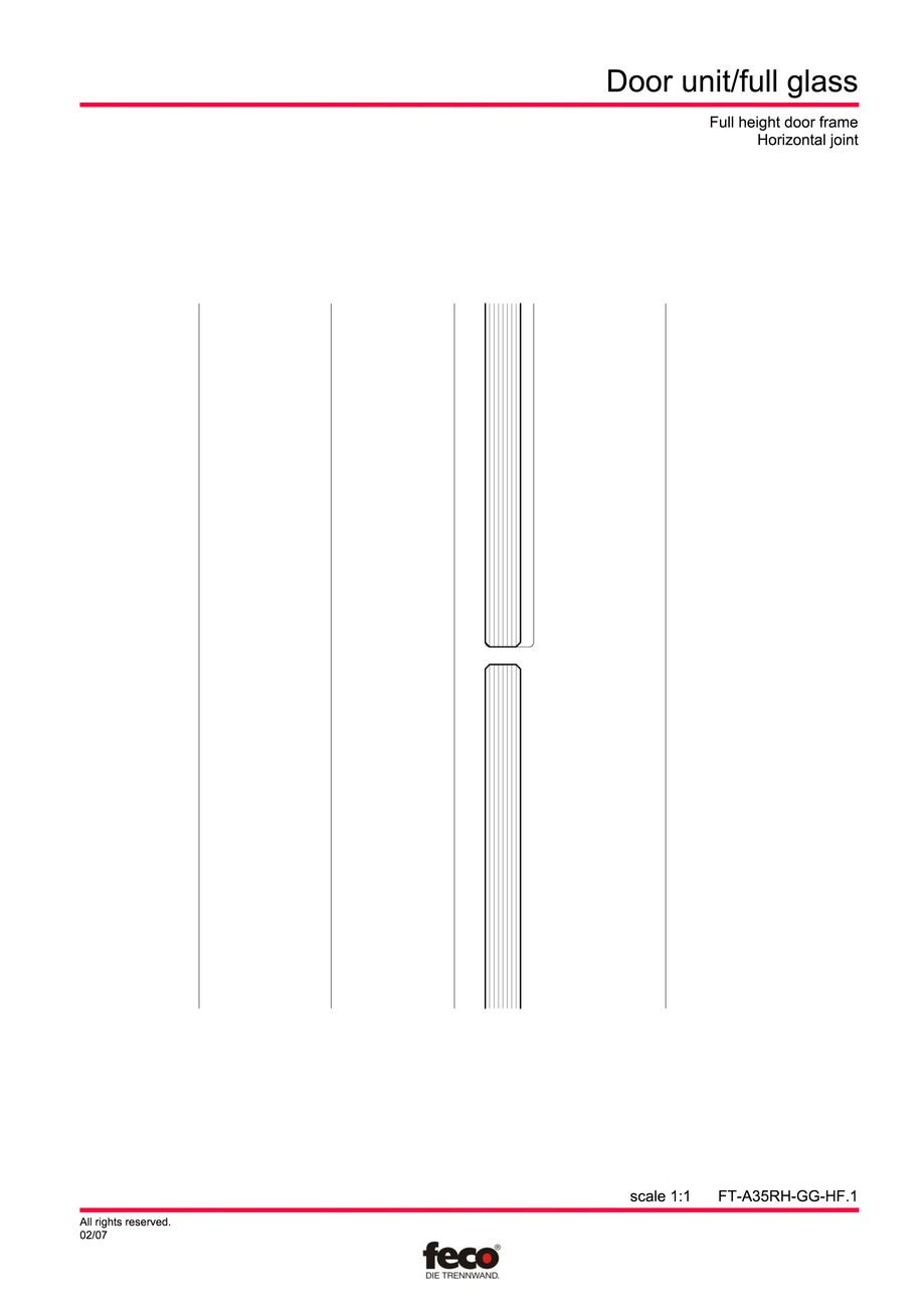 Pagina 3-CAD-PDF Usa de sticla (pana la planseu) FECO Detaliu de montaj 