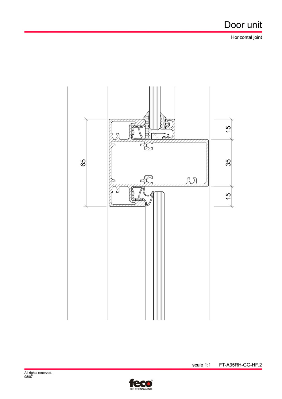 Pagina 6-CAD-PDF Usa de sticla (pana la planseu) FECO Detaliu de montaj 