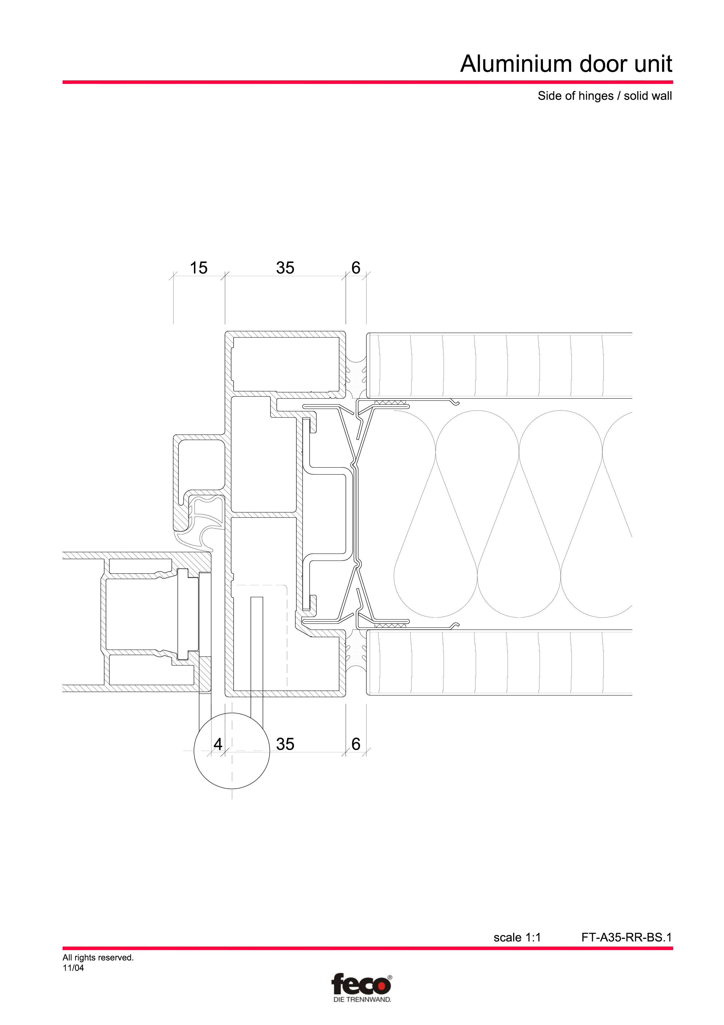 Pagina 3 - CAD-PDF Usa din aluminiu FECO Detaliu de montaj 