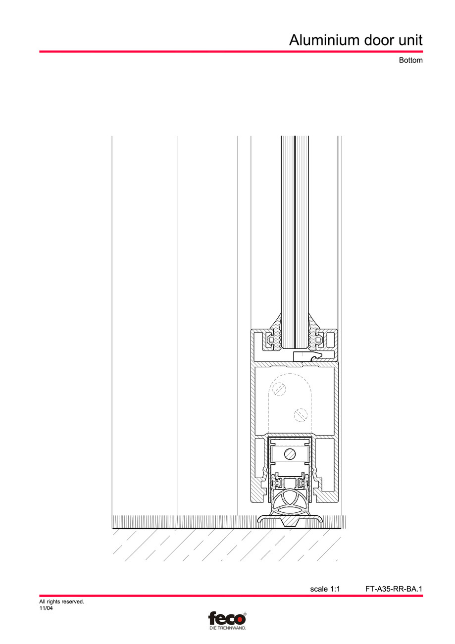 Pagina 4-CAD-PDF Usa din aluminiu FECO Detaliu de montaj 