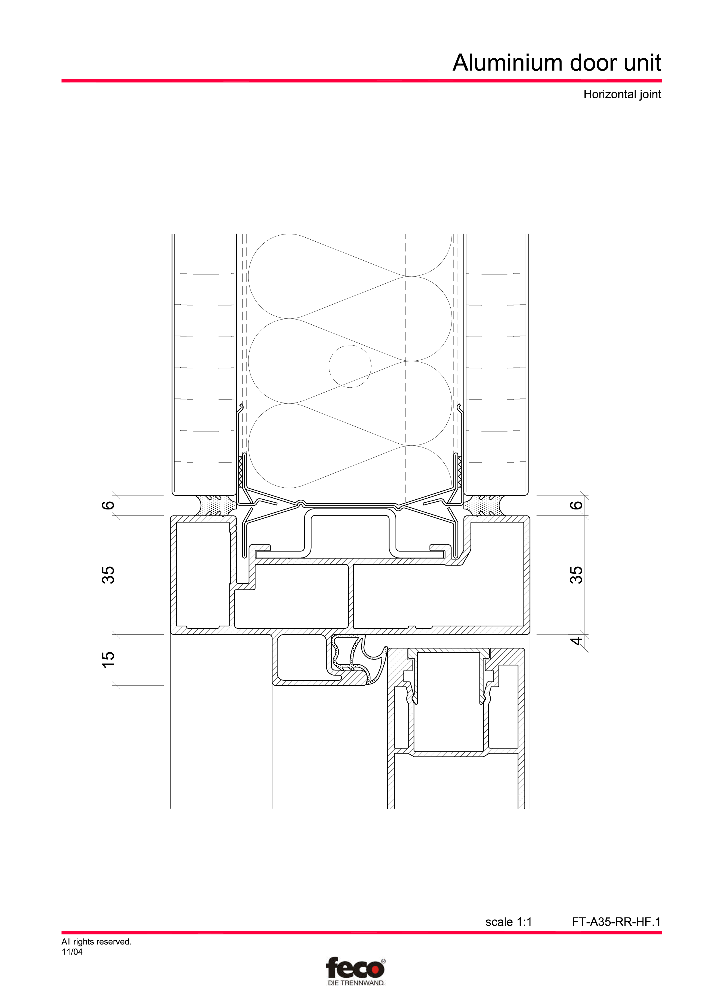 Pagina 5 - CAD-PDF Usa din aluminiu FECO Detaliu de montaj 