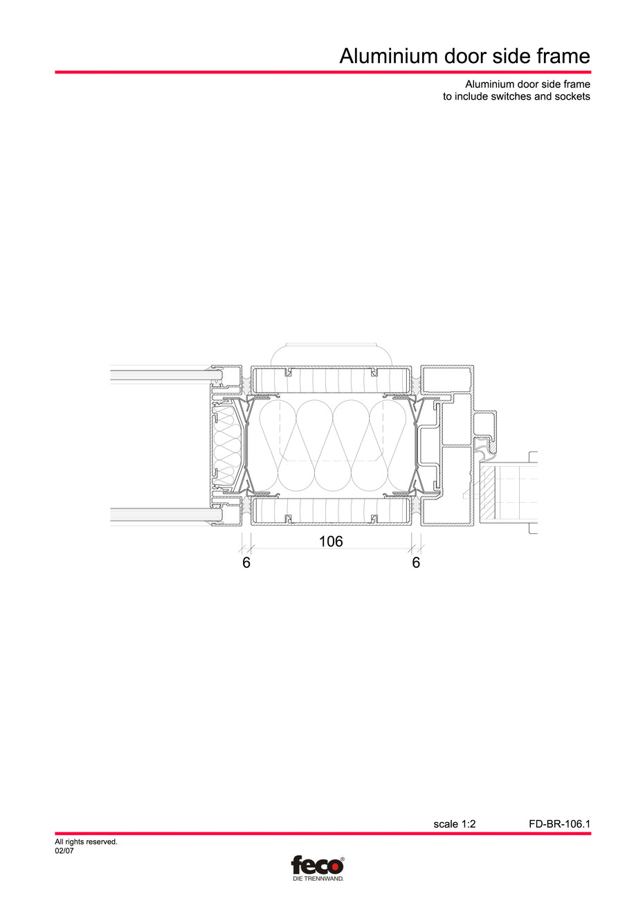 Pagina 1-CAD-PDF Detaliu racord usa la perete FECO Detaliu de montaj FecoFix, FecoCent, FecoLux, FecoPur,...
