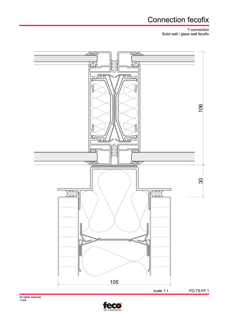 Pagina 6-CAD-PDF Detaliu racord pereti FECO Detaliu de montaj FecoPur, FecoFix, FecoLux 