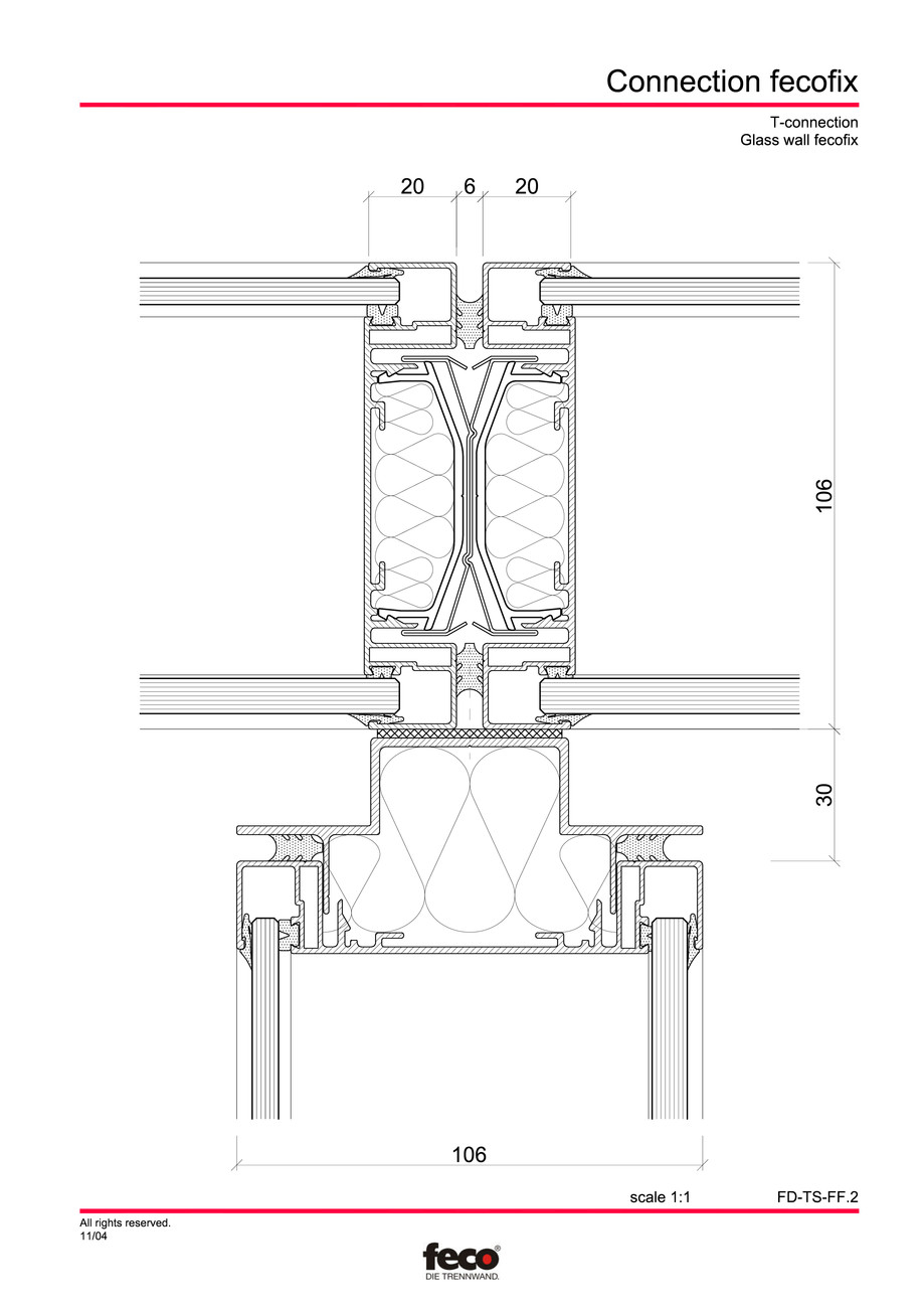 Pagina 7-CAD-PDF Detaliu racord pereti FECO Detaliu de montaj FecoPur, FecoFix, FecoLux 