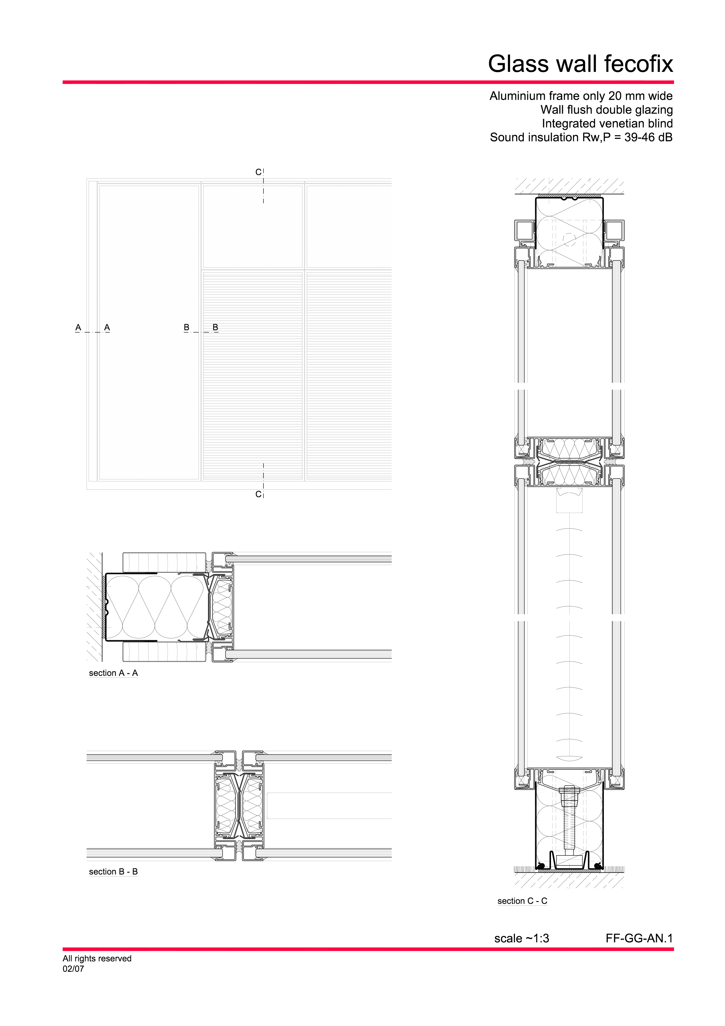 Pagina 1 - CAD-PDF Perete de sticla FECO Detaliu de montaj FecoFix 