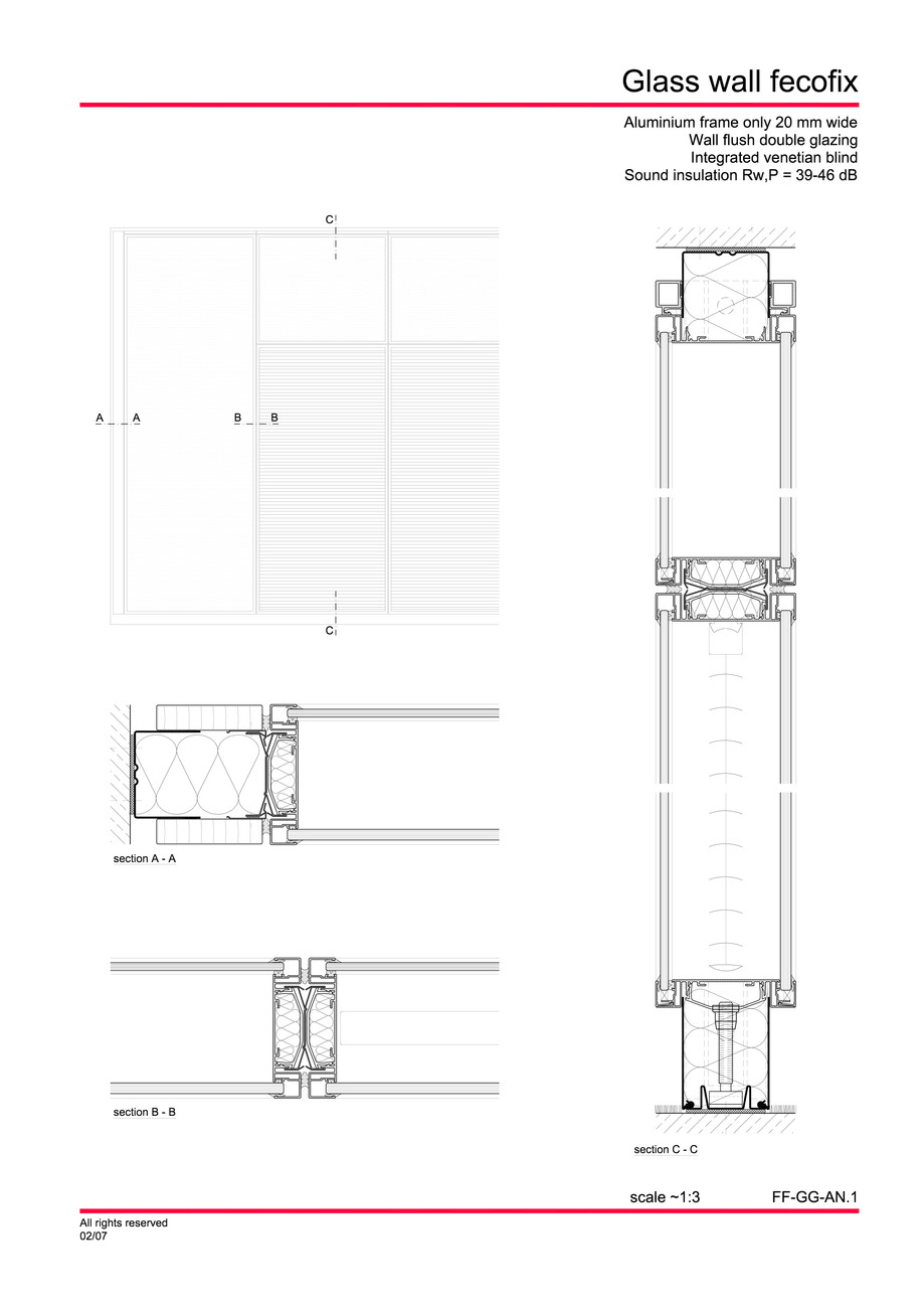 Pagina 1-CAD-PDF Perete de sticla FECO Detaliu de montaj FecoFix 