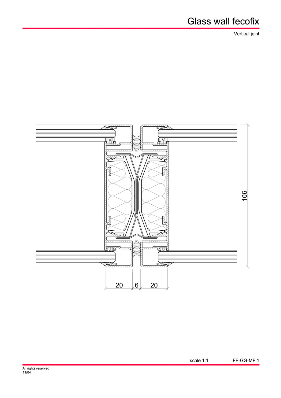 Pagina 2-CAD-PDF Perete de sticla FECO Detaliu de montaj FecoFix 