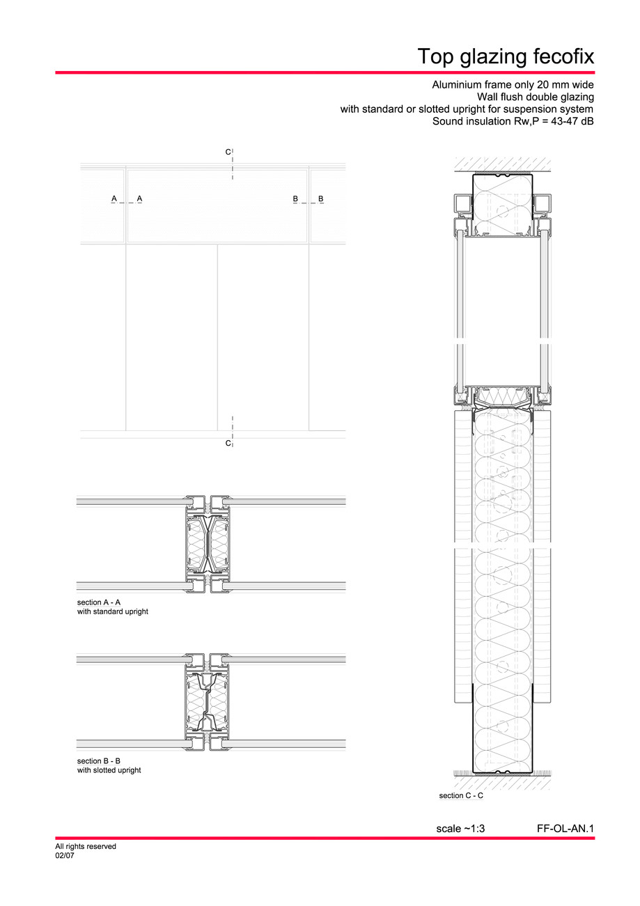 Pagina 6-CAD-PDF Perete de sticla FECO Detaliu de montaj FecoFix 