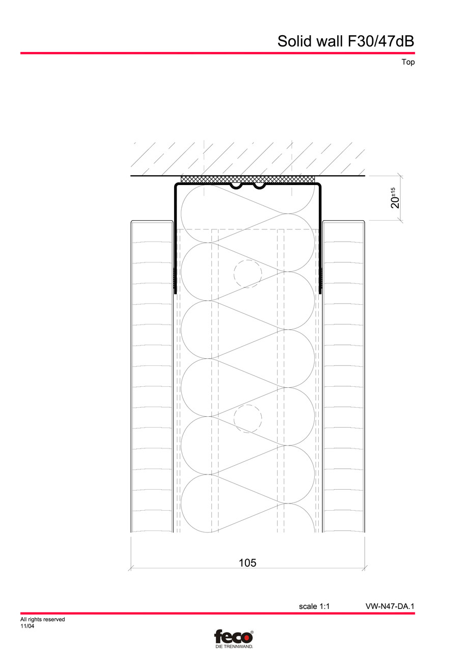 Pagina 5-CAD-PDF Perete de compartimentare fix FECO Detaliu de montaj FecoFix 
