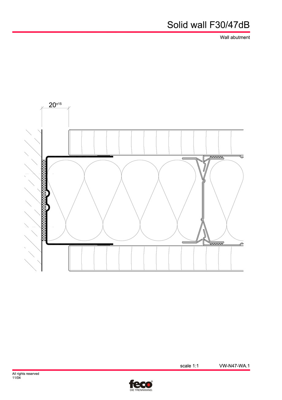 Pagina 6-CAD-PDF Perete de compartimentare fix FECO Detaliu de montaj FecoFix 