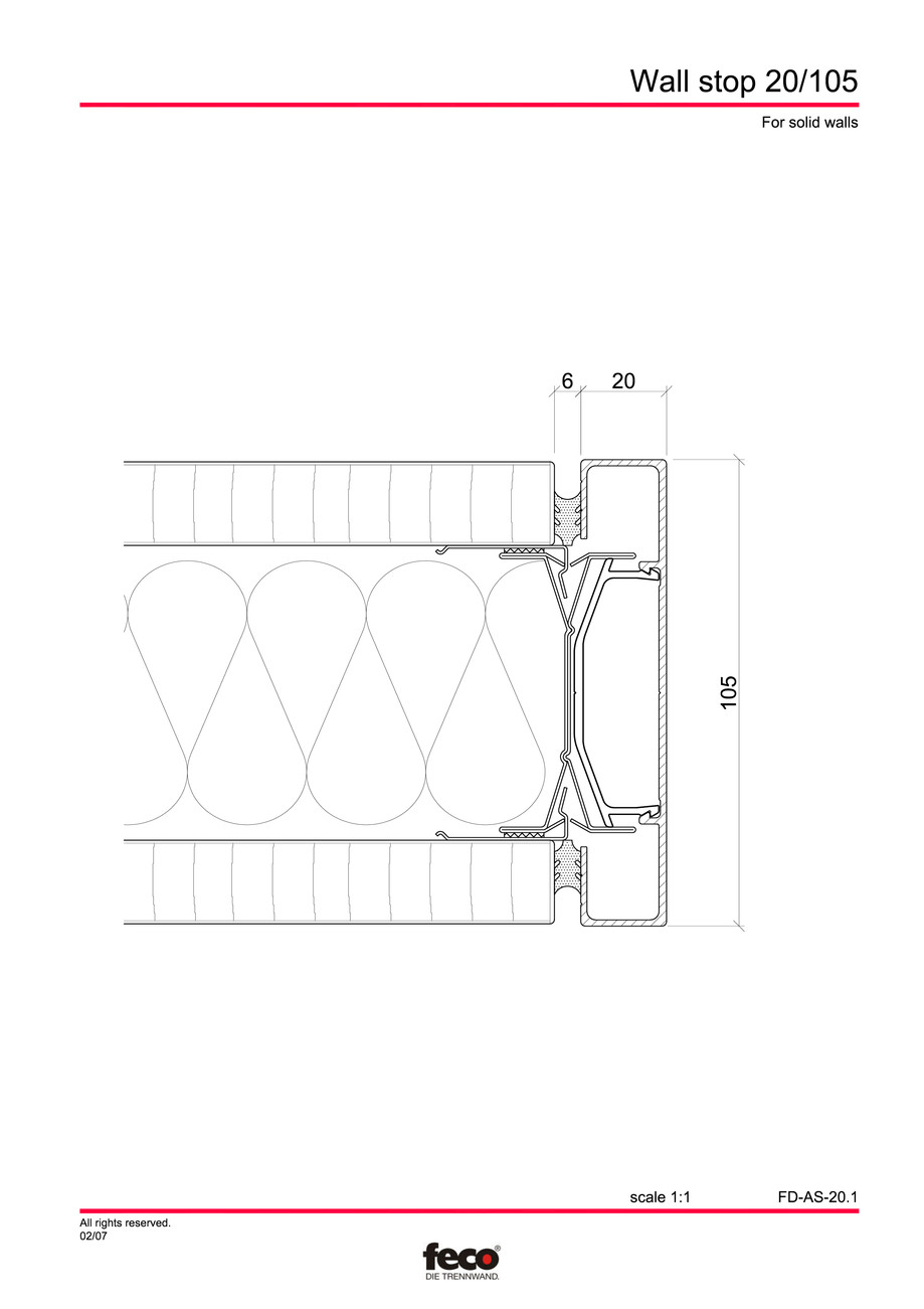 Pagina 4-CAD-PDF Detaliu de capat perete de compartimentare FECO Detaliu de montaj FecoFix, FecoPur, FecoCent...