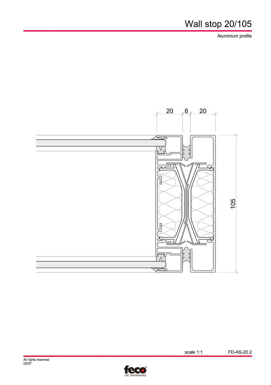 Pagina 5-CAD-PDF Detaliu de capat perete de compartimentare FECO Detaliu de montaj FecoFix, FecoPur, FecoCent...