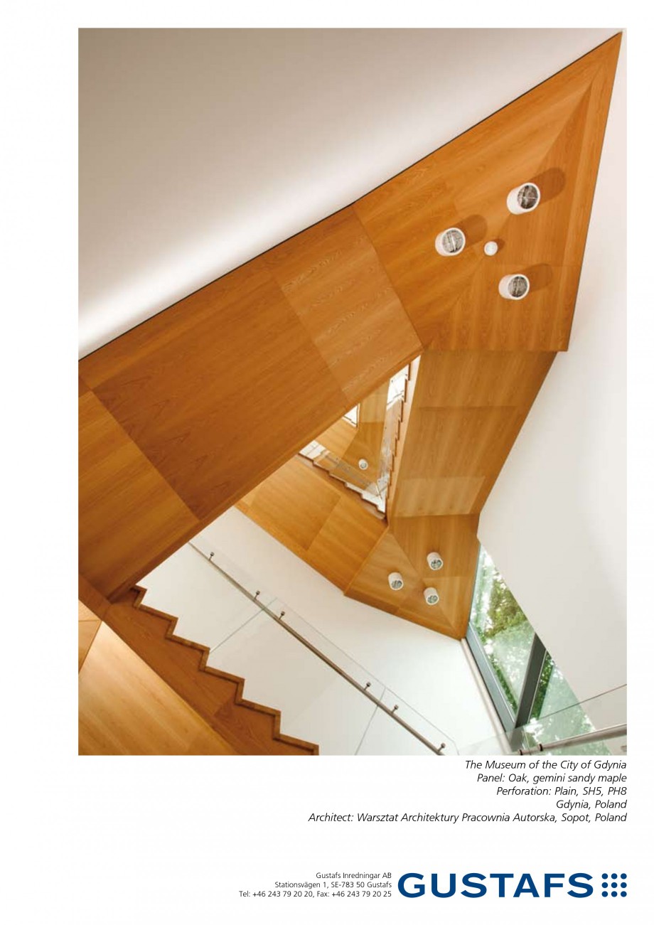 Pagina 1-Panouri fonoabsorbante - Museum of the City of Gdynia GUSTAFS Lucrari, proiecte Engleza The Museum...