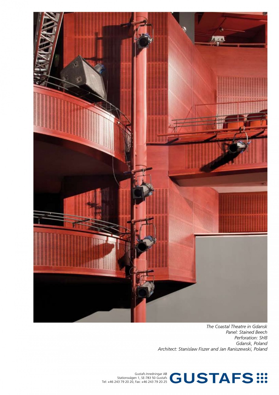 Pagina 1-Panouri fonoabsorbante - The Coastal Theatre in Gdansk GUSTAFS Lucrari, proiecte Engleza The Coastal...