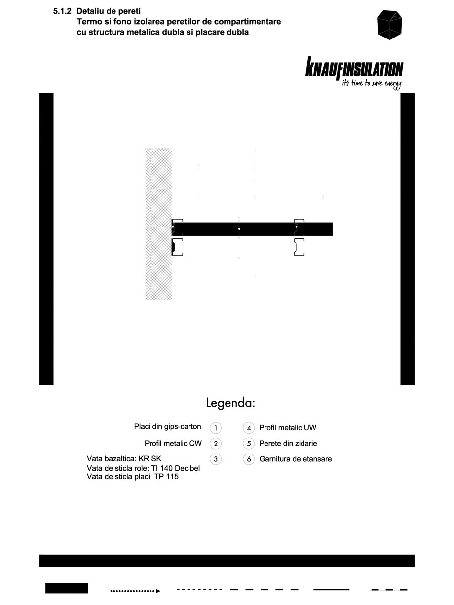 Pagina 1-CAD-DWG Detaliu de pereti termo si fono izolarea peretilor de compartimentare cu structura metalica ...
