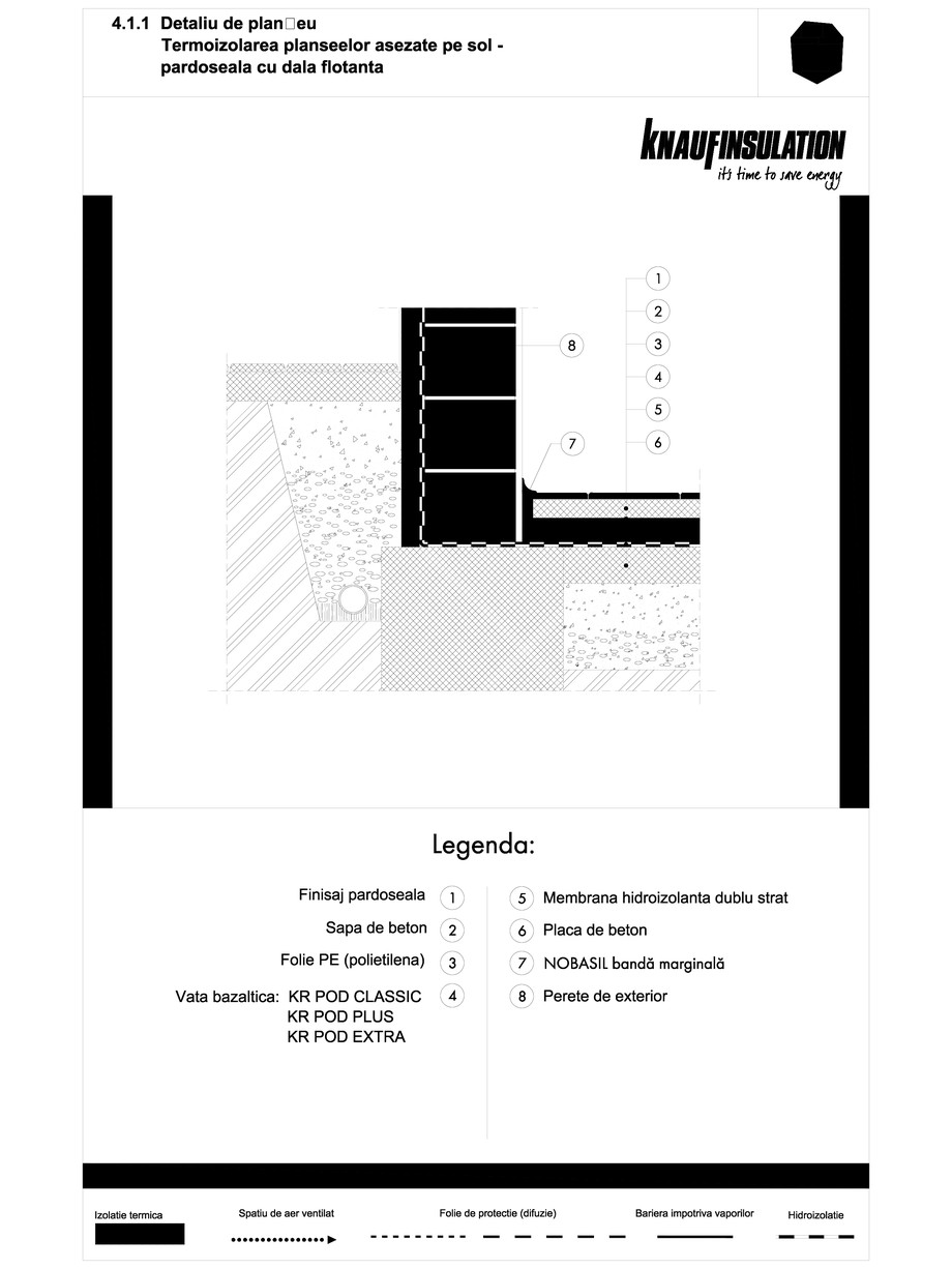 Pagina 1-CAD-DWG Detaliu de planseu - termoizolarea planseelor asezate pe sol - pardoseala cu dala flotanta...