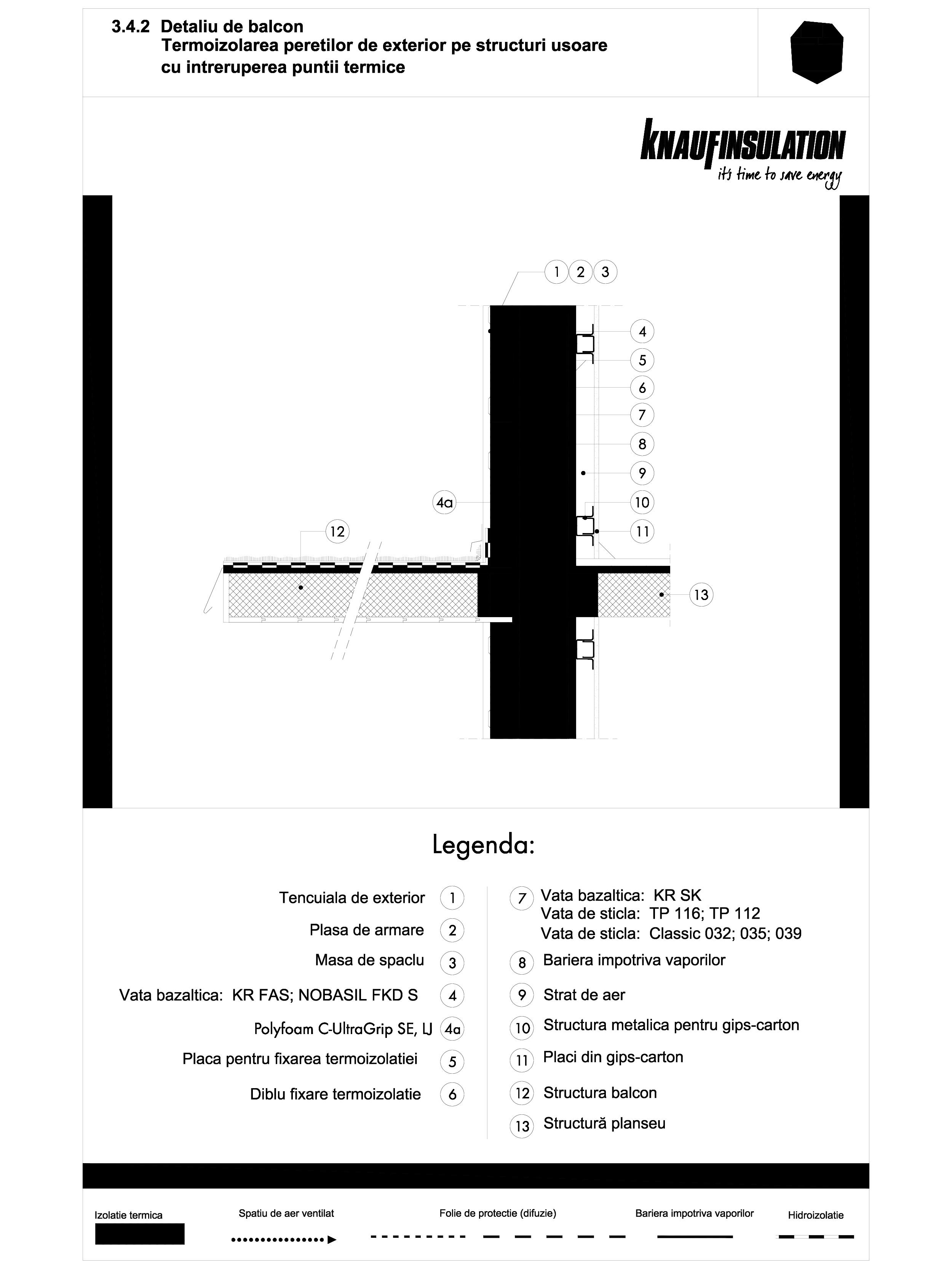 Pagina 1 - CAD-DWG Detaliu de balcon - termoizolarea peretilor de exterior pe structuri usoare -...