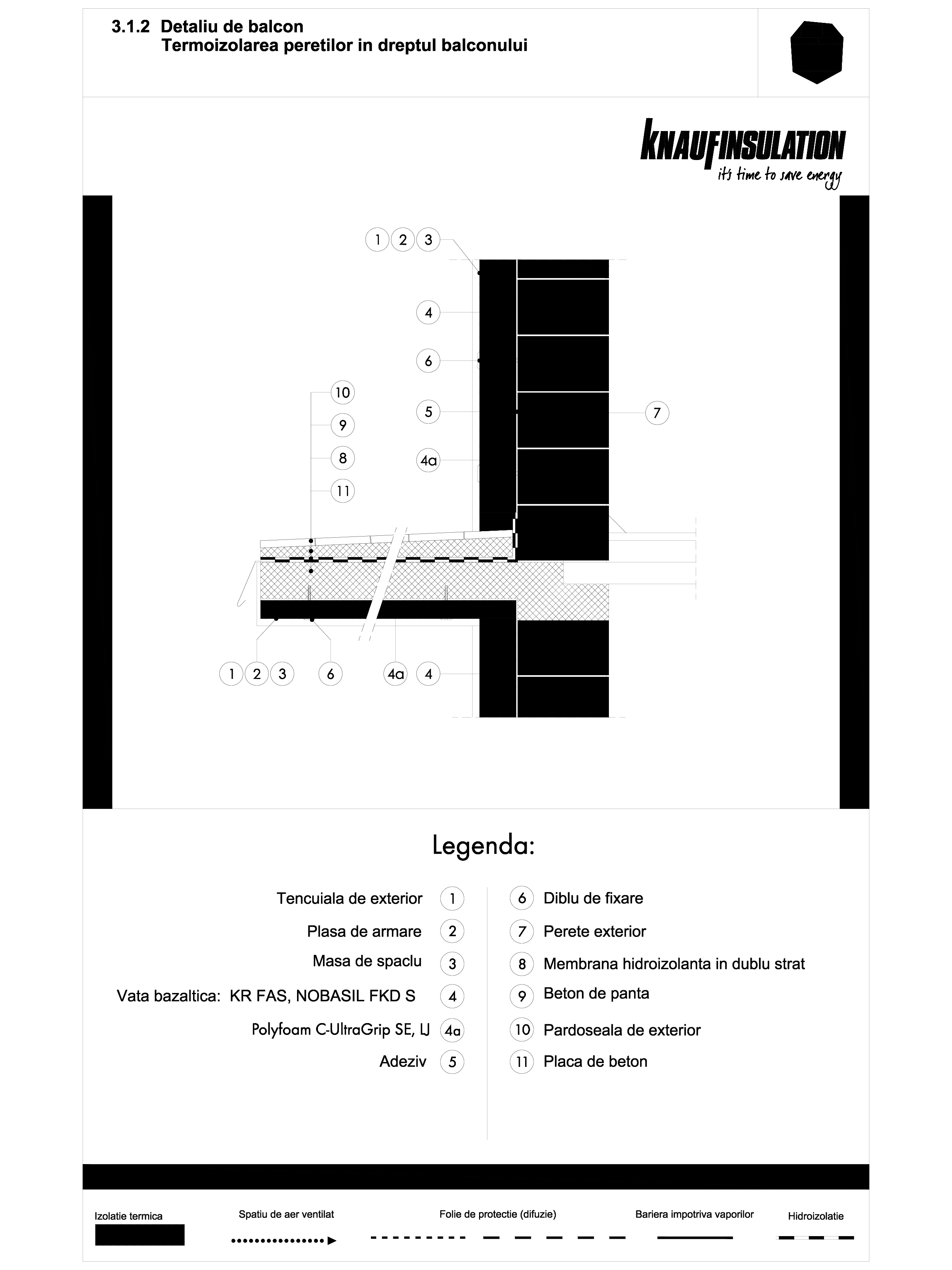 Pagina 1 - CAD-DWG Detaliu de balcon termoizolarea peretilor in dreptul balconului KNAUF INSULATION ...