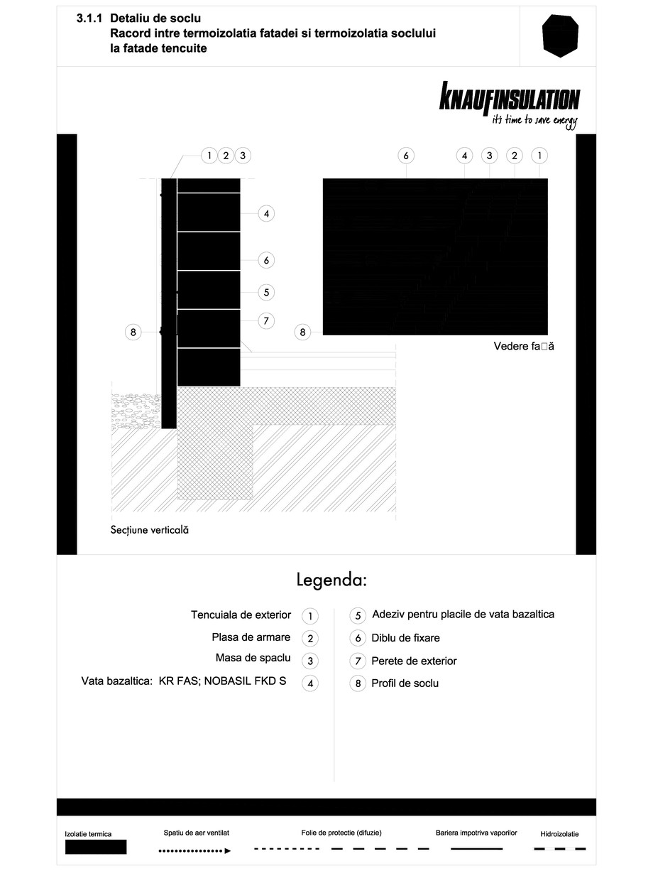 Pagina 1-CAD-DWG Detaliu de soclu racord intre termoizolatia fatadei si termoizolatia soclului in cazul...