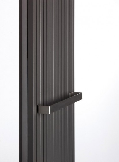 Calorifer vertical cu elementi drepti + suport prosop - TETRA Grey - detaliu TETRA Calorifere verticale