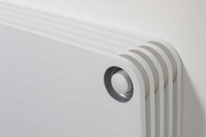 Radiator de joasa temperatura cu panou de lemn PLAY White - Thermostatic Head Detail PLAY Radiatoare