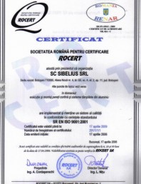 Certificat ISO 9001 2001
