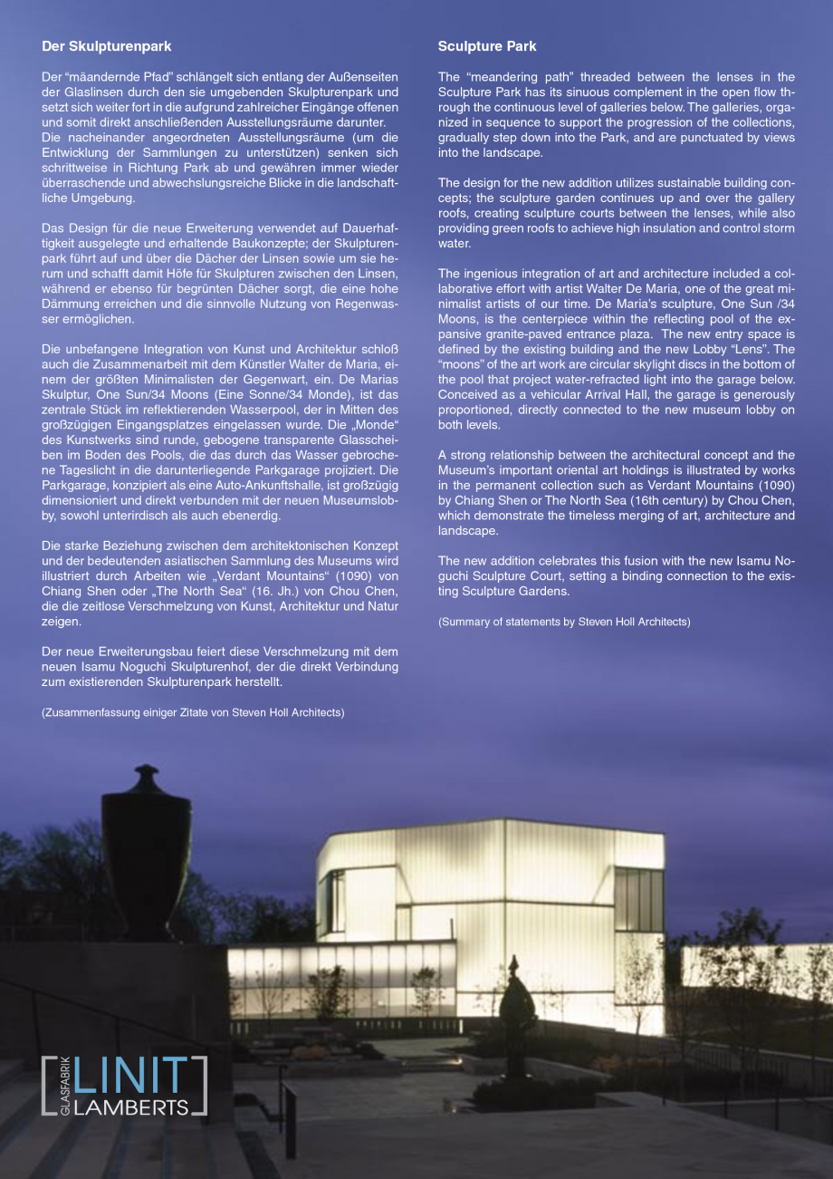 Pagina 5-Catalog de prezentare - Sticla in forma de U LINIT LINIT U Catalog, brosura Engleza  Glaslinsen zu...