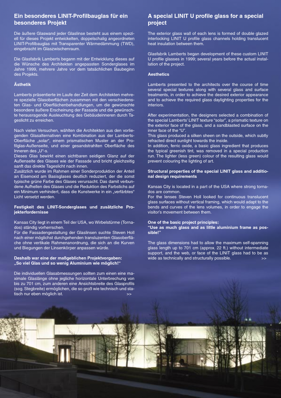 Pagina 6-Catalog de prezentare - Sticla in forma de U LINIT LINIT U Catalog, brosura Engleza ne helle und...