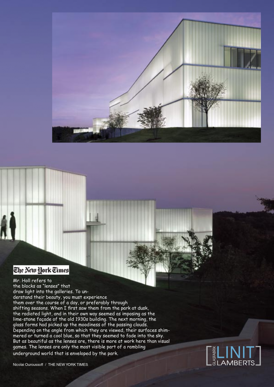 Pagina 26-Catalog de prezentare - Sticla in forma de U LINIT LINIT U Catalog, brosura Engleza  THE PLAN

We...