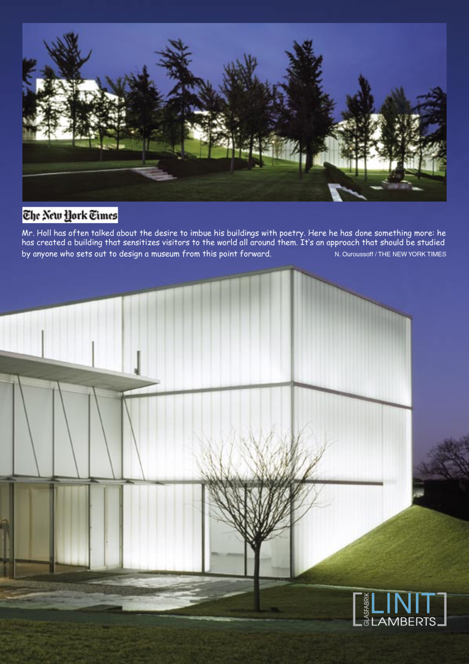 Pagina 30-Catalog de prezentare - Sticla in forma de U LINIT LINIT U Catalog, brosura Engleza ht into the...