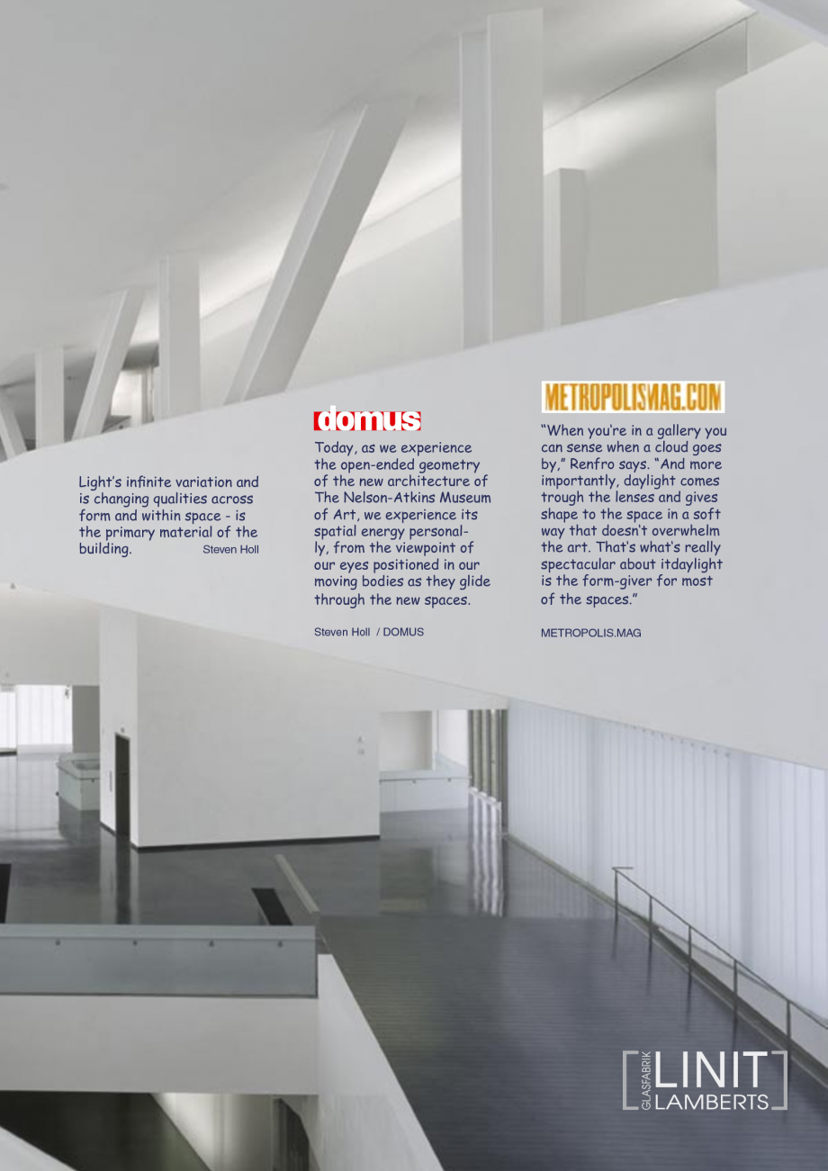 Pagina 34-Catalog de prezentare - Sticla in forma de U LINIT LINIT U Catalog, brosura Engleza 35) Texte:...