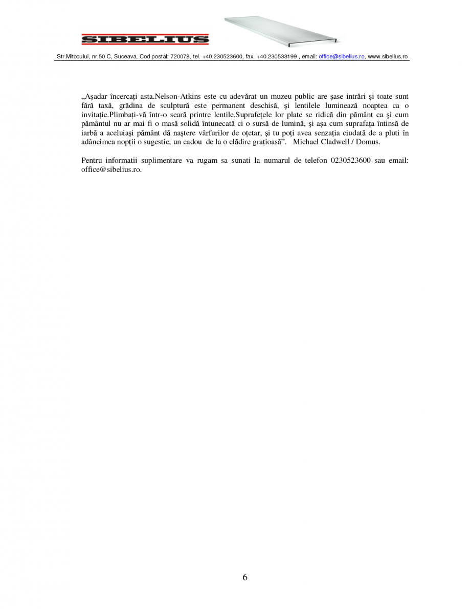 Pagina 6-Sticla in forma de U LINIT LINIT U Catalog, brosura Romana  în timp ce sus in sticla suspendată...