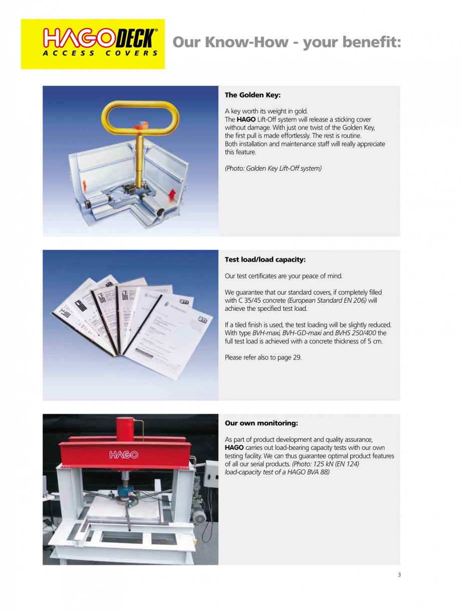Pagina 3-Capace pentru camine de vizitare
 HAGODECK B STEEL, BV-GD AUTOMATIC STEEL, BV-GDZ AUTOMATIC STEEL,...