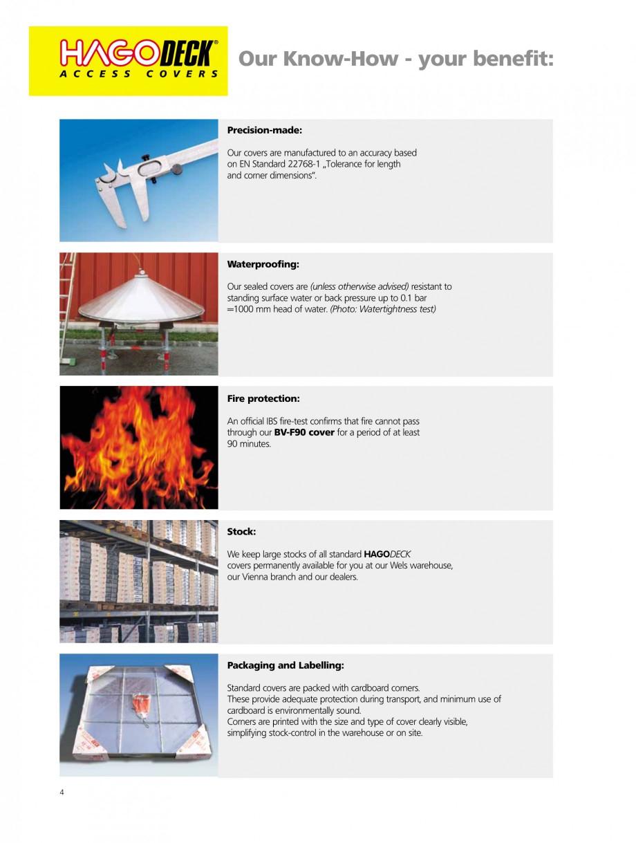 Pagina 4-Capace pentru camine de vizitare
 HAGODECK B STEEL, BV-GD AUTOMATIC STEEL, BV-GDZ AUTOMATIC STEEL,...