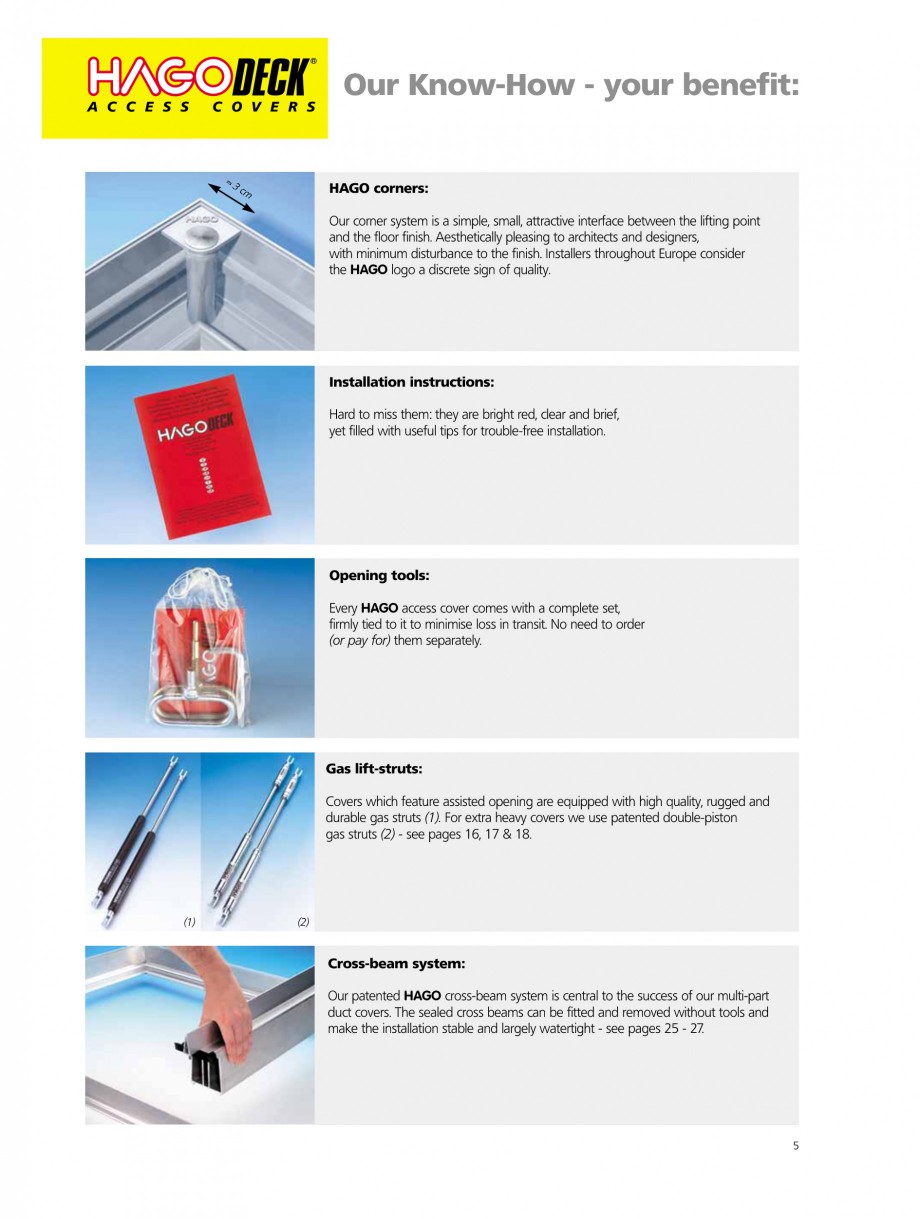 Pagina 5-Capace pentru camine de vizitare
 HAGODECK B STEEL, BV-GD AUTOMATIC STEEL, BV-GDZ AUTOMATIC STEEL,...