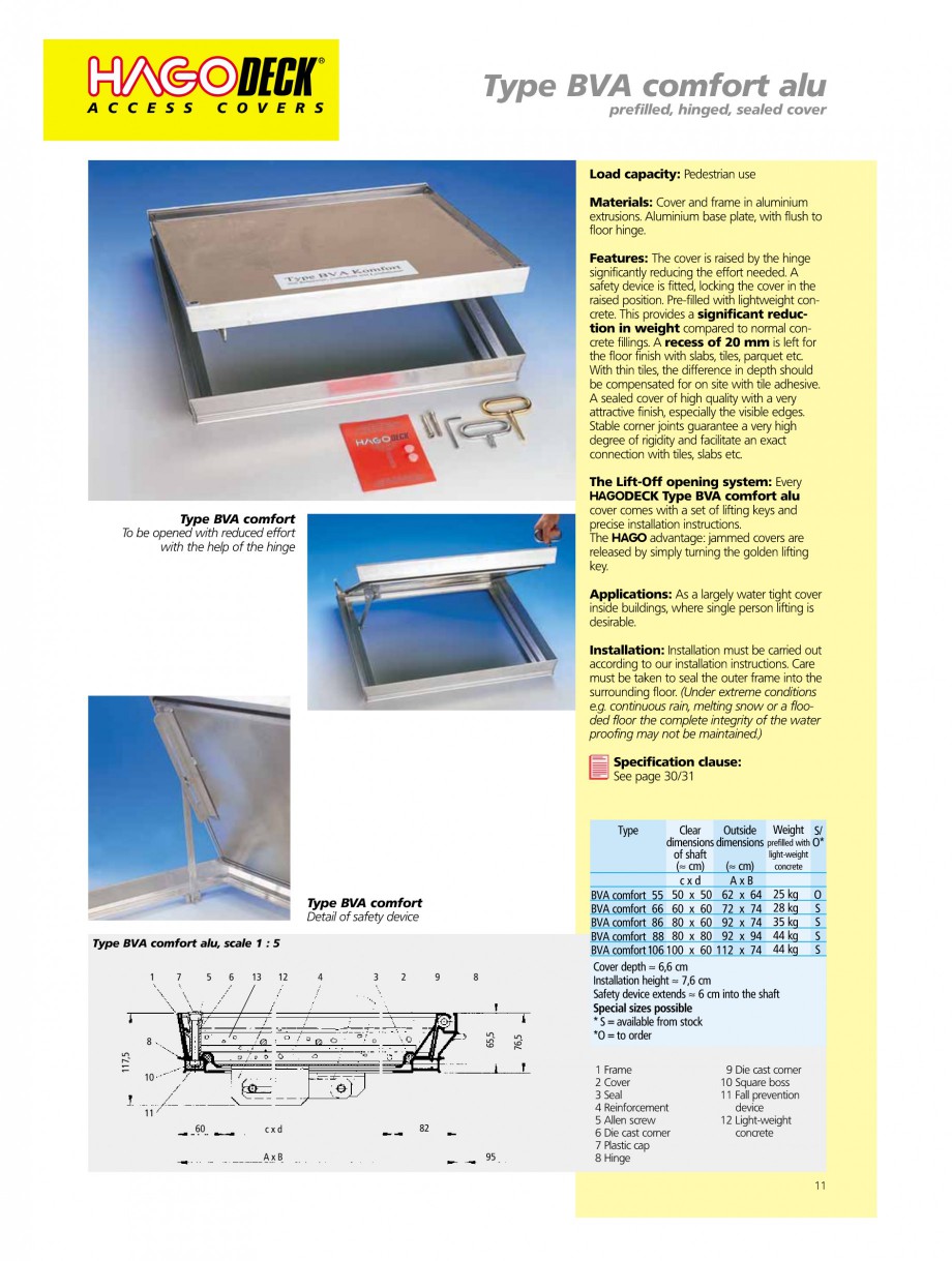 Pagina 11-Capace pentru camine de vizitare
 HAGODECK B STEEL, BV-GD AUTOMATIC STEEL, BV-GDZ AUTOMATIC STEEL,...