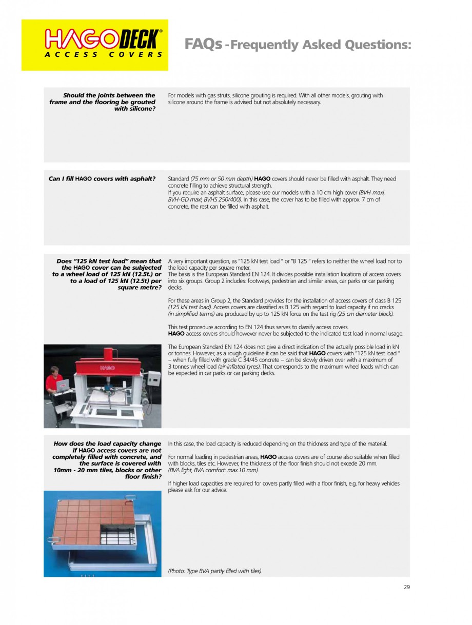 Pagina 29-Capace pentru camine de vizitare
 HAGODECK B STEEL, BV-GD AUTOMATIC STEEL, BV-GDZ AUTOMATIC STEEL,...