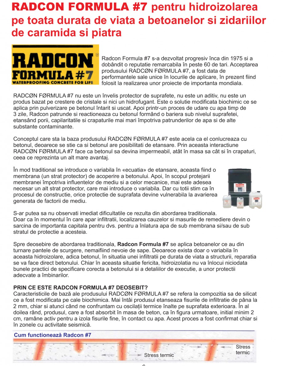 Pagina 8-Solutii complete pentru hidroizolatii, stansari, curatare si protectie suprafete
 UNICO PROFIT...